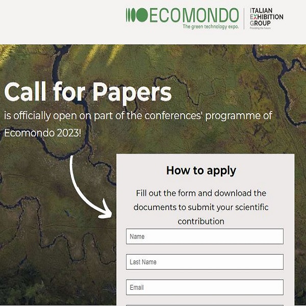 ECOMONDO CALL FOR PAPERS IS OFFICIALLY OPEN: 7 themed areas for industrial communities